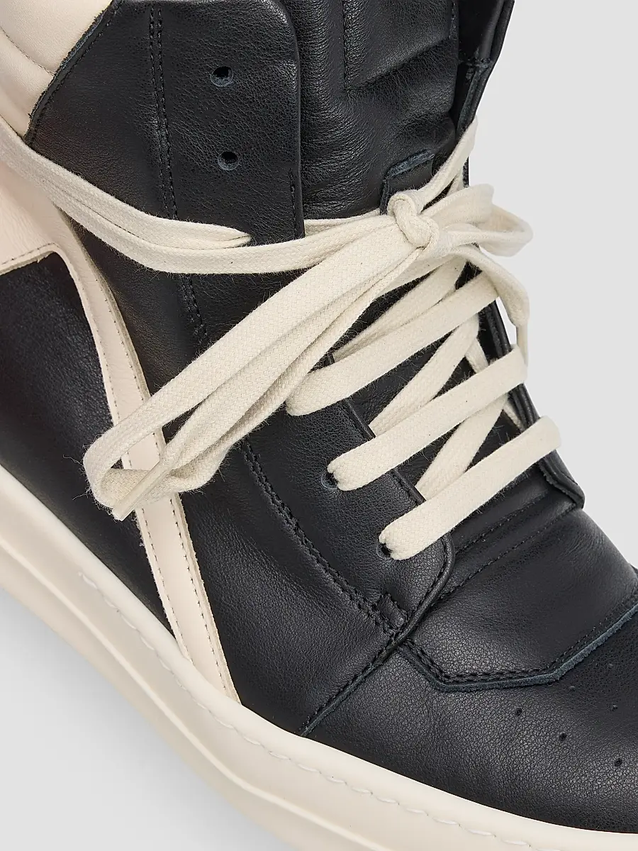 Rick Owens Women's Geobasket Leather High-Top Sneakers | Thumbnail 3 Rick Owens Women's Geobasket Leather High-Top Sneakers | Thumbnail 3