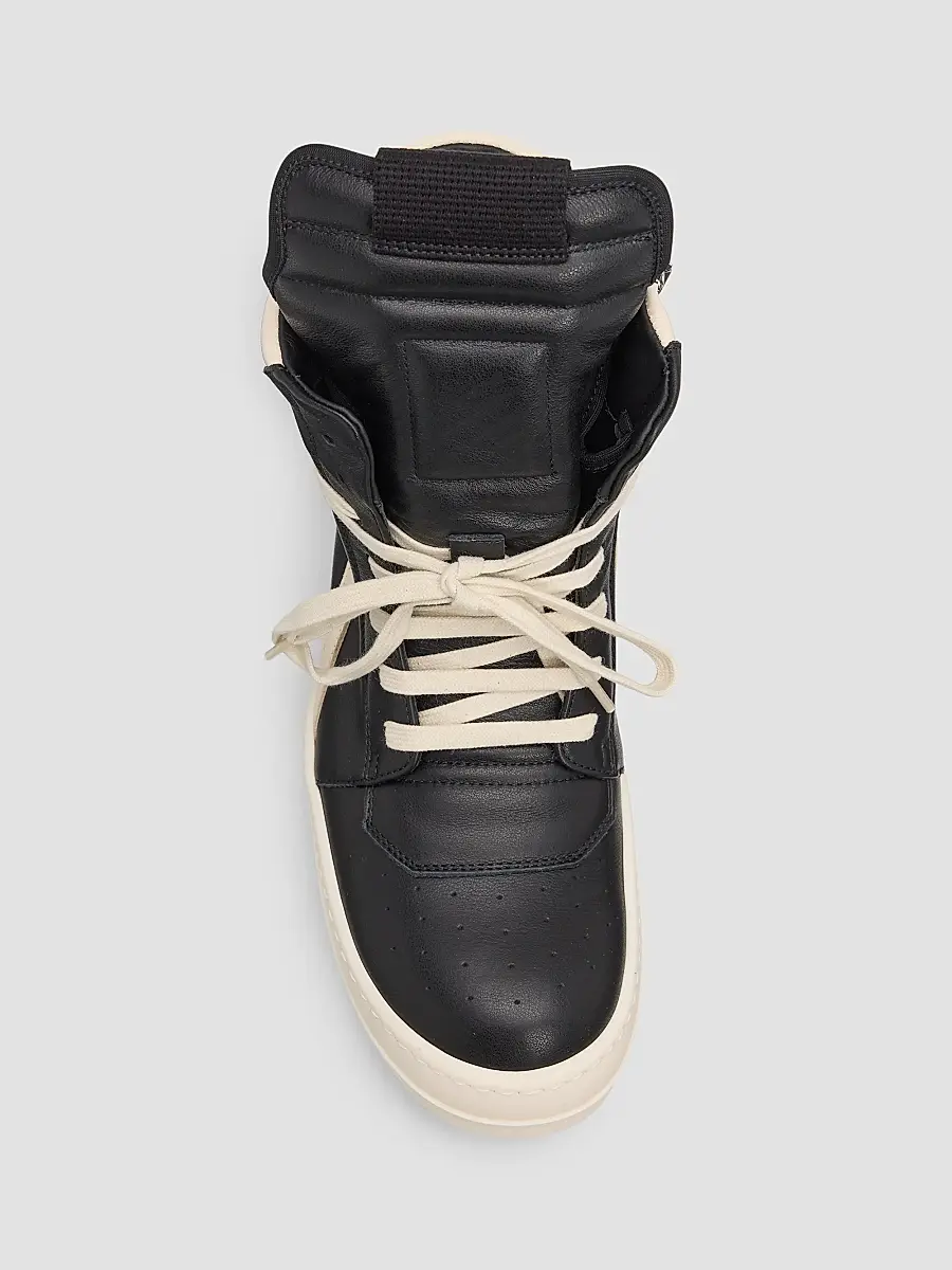 Rick Owens Women's Geobasket Leather High-Top Sneakers | Thumbnail 4 Rick Owens Women's Geobasket Leather High-Top Sneakers | Thumbnail 4