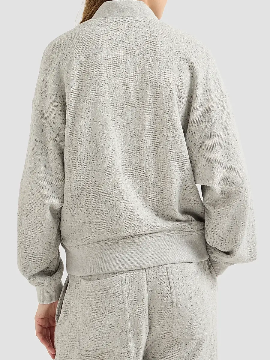 Brunello Cucinelli Women's Lace Flowers Jersey Sweatshirt In Sparkling Virgin Wool And Cashmere With Monili | Thumbnail 4