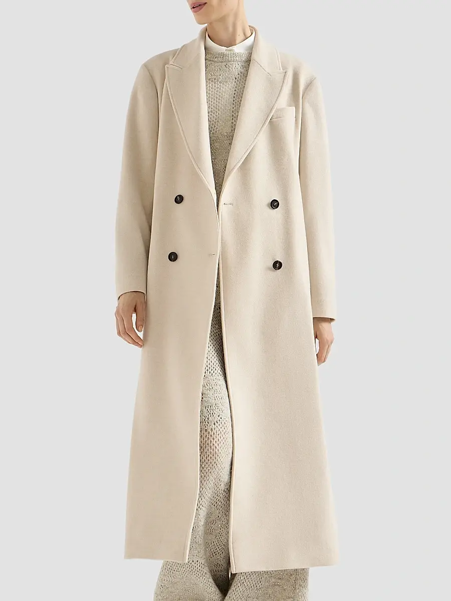 Brunello Cucinelli Women's Lightweight Water-Resistant Cashmere Belted Coat | Thumbnail 5