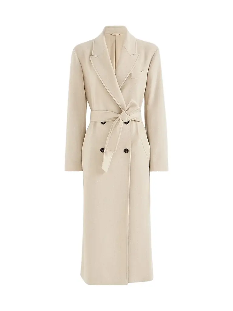 Brunello Cucinelli Women's Lightweight Water-Resistant Cashmere Belted Coat