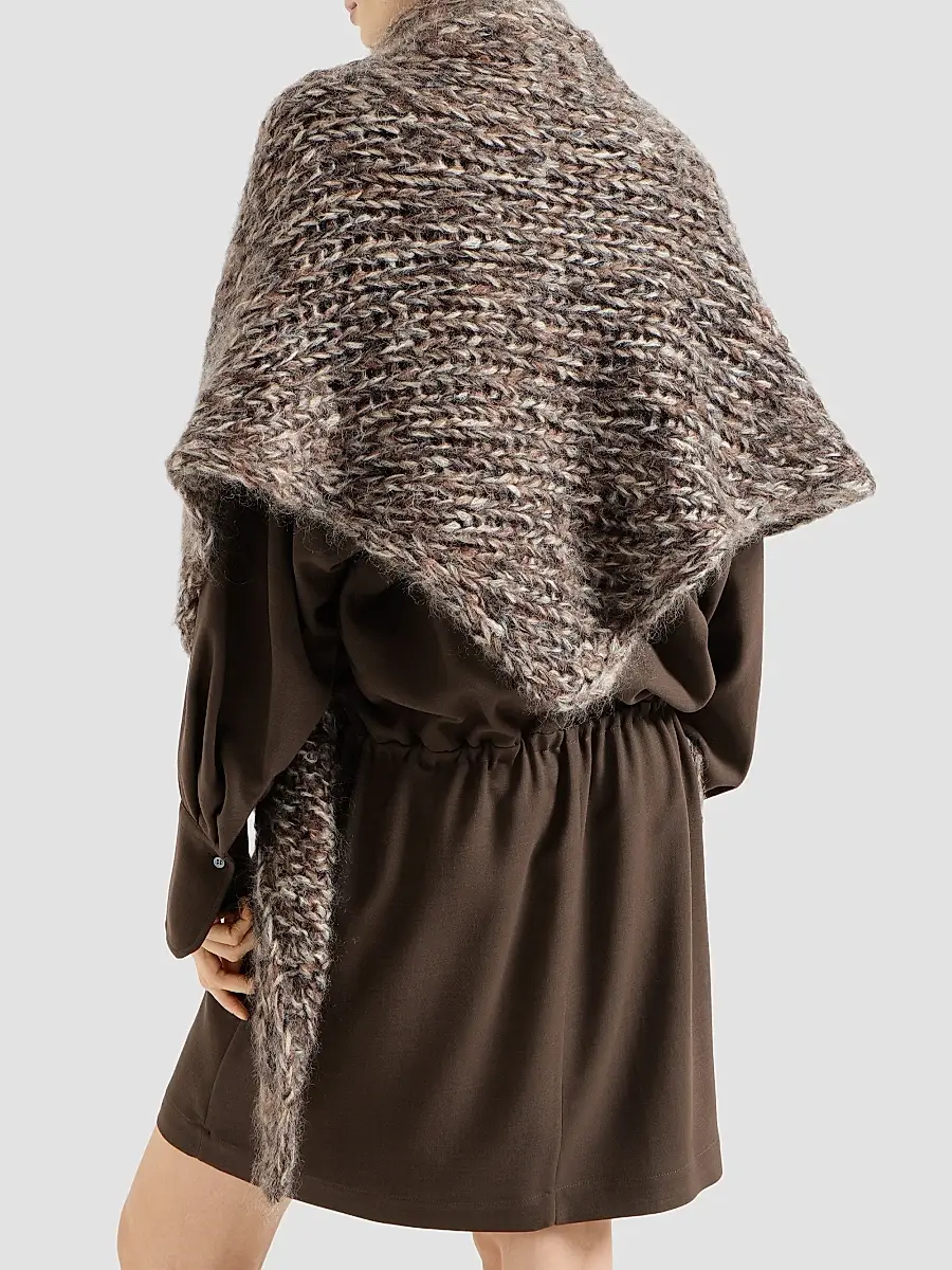 Brunello Cucinelli Women's Mohair Knit Shawl | Thumbnail 4 Brunello Cucinelli Women's Mohair Knit Shawl | Thumbnail 4