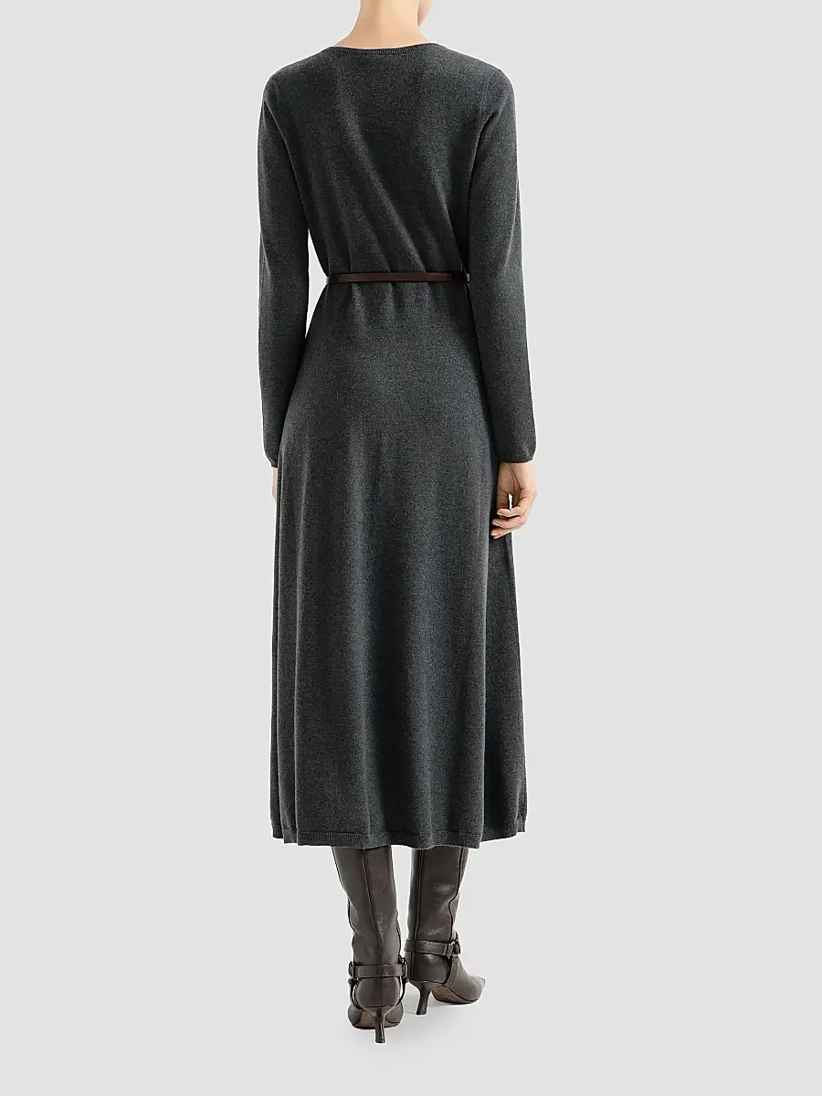 Brunello Cucinelli Women's Cashmere Knit Belted Dress | Thumbnail 4 Brunello Cucinelli Women's Cashmere Knit Belted Dress | Thumbnail 4