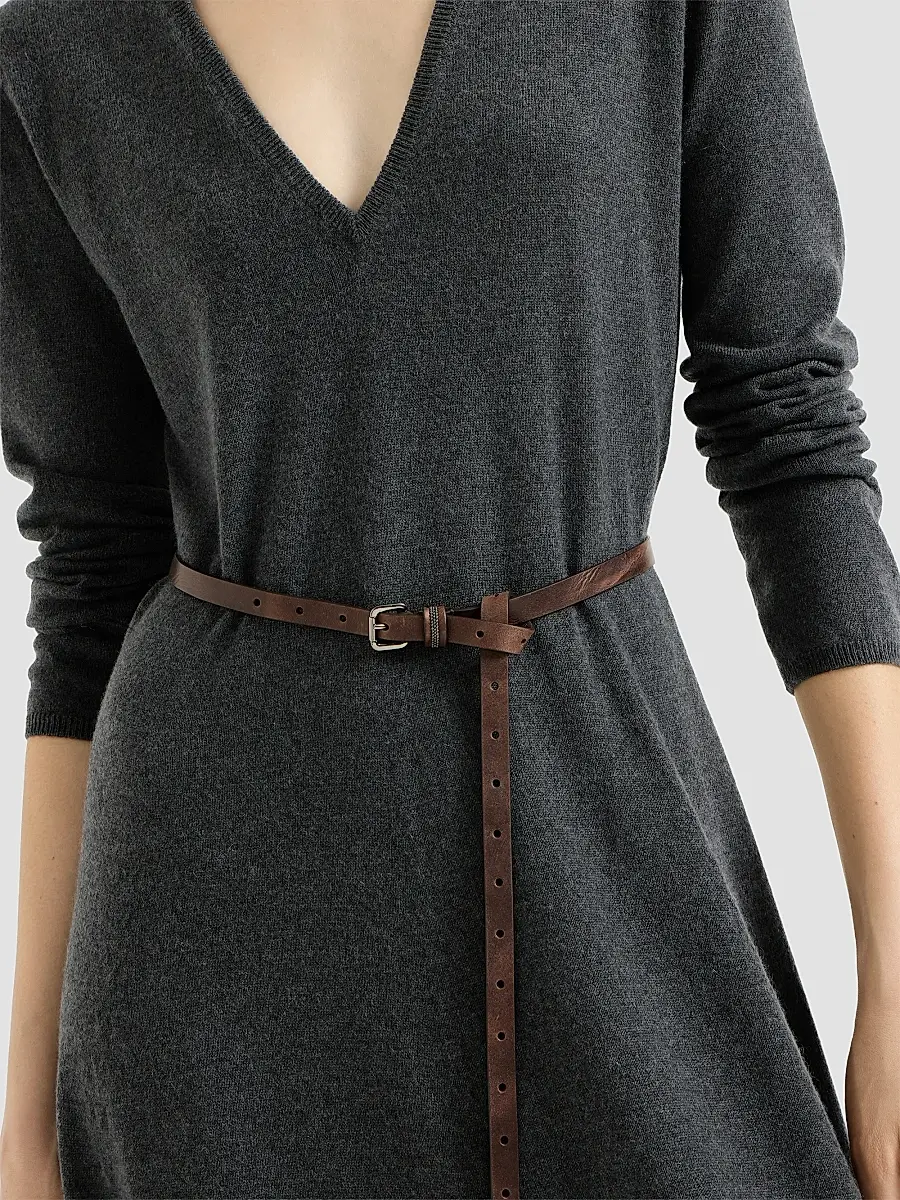 Brunello Cucinelli Women's Cashmere Knit Belted Dress | Thumbnail 6 Brunello Cucinelli Women's Cashmere Knit Belted Dress | Thumbnail 6