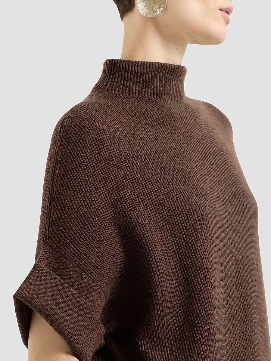Brunello Cucinelli Women's Cashmere Rib Knit Mock Neck Dress | Thumbnail 6 Brunello Cucinelli Women's Cashmere Rib Knit Mock Neck Dress | Thumbnail 6