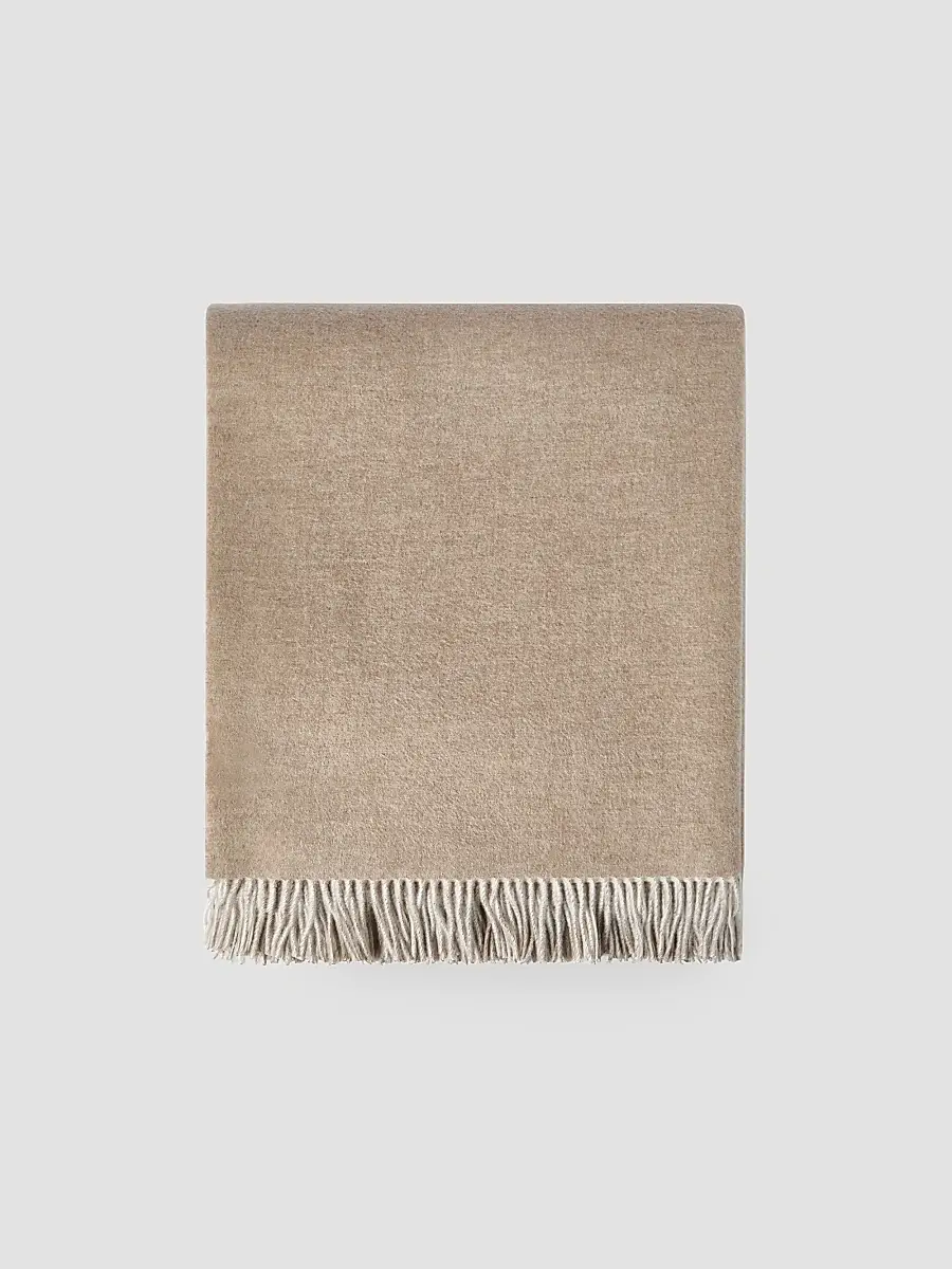 Brunello Cucinelli Two-Tone Cashmere Double Cloth Lightweight Throw | Thumbnail 2