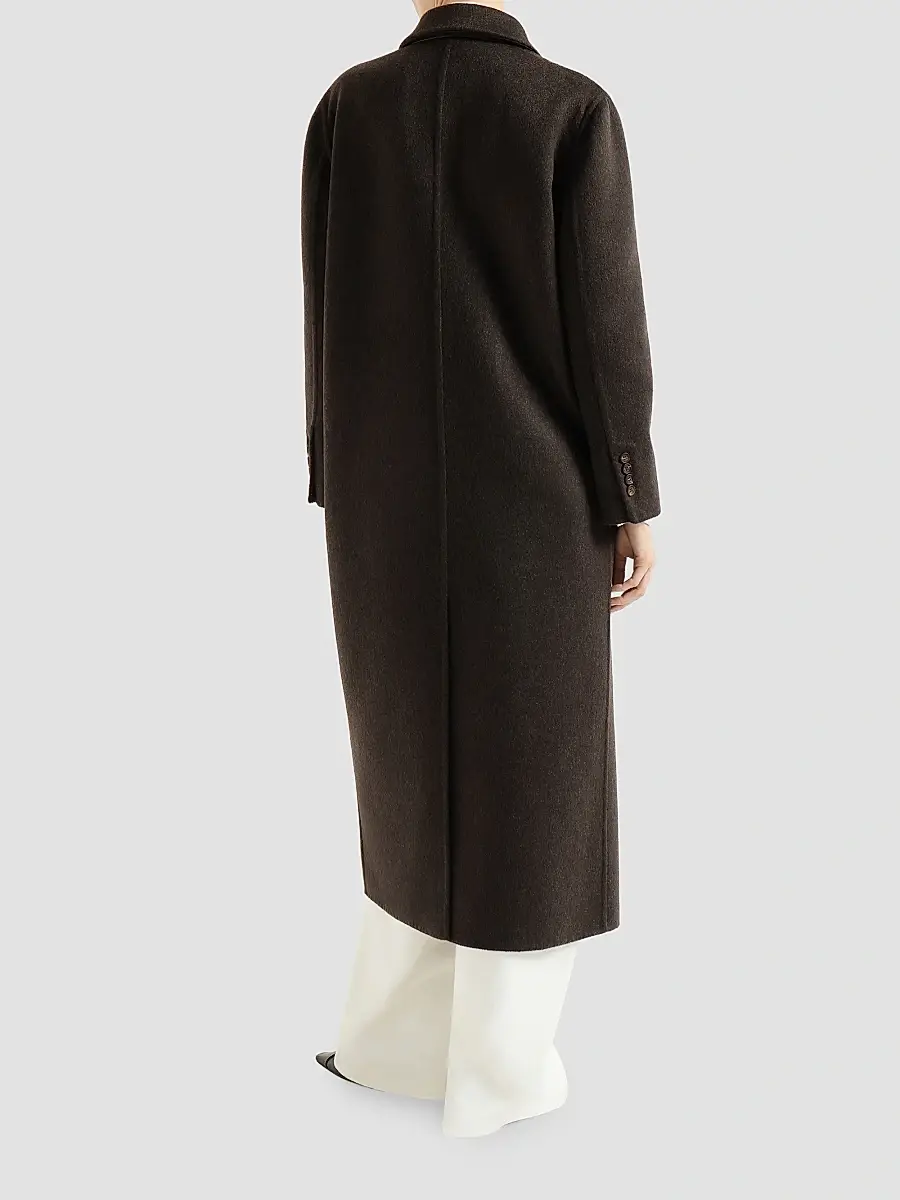 Brunello Cucinelli Women's Hand-Crafted Cashmere Double Beaver Cloth Coat | Thumbnail 4 Brunello Cucinelli Women's Hand-Crafted Cashmere Double Beaver Cloth Coat | Thumbnail 4