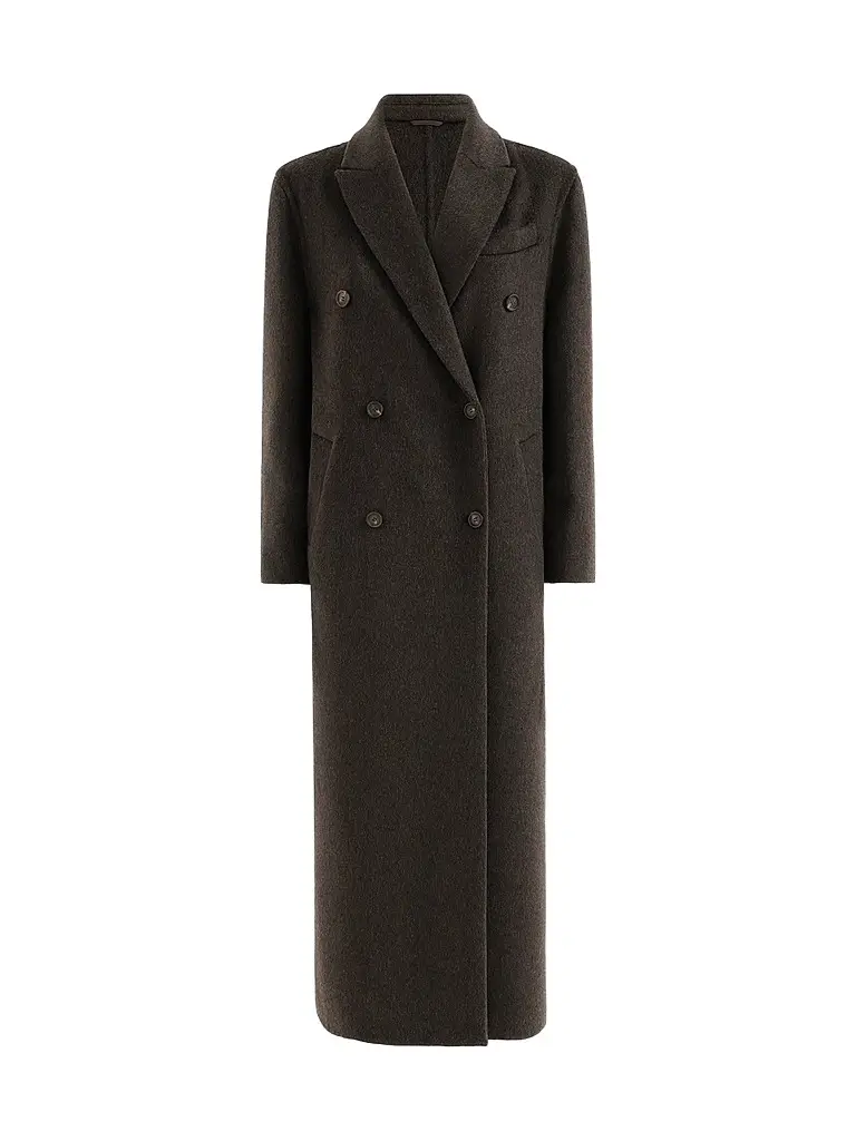Brunello Cucinelli Women's Hand-Crafted Cashmere Double Beaver Cloth Coat