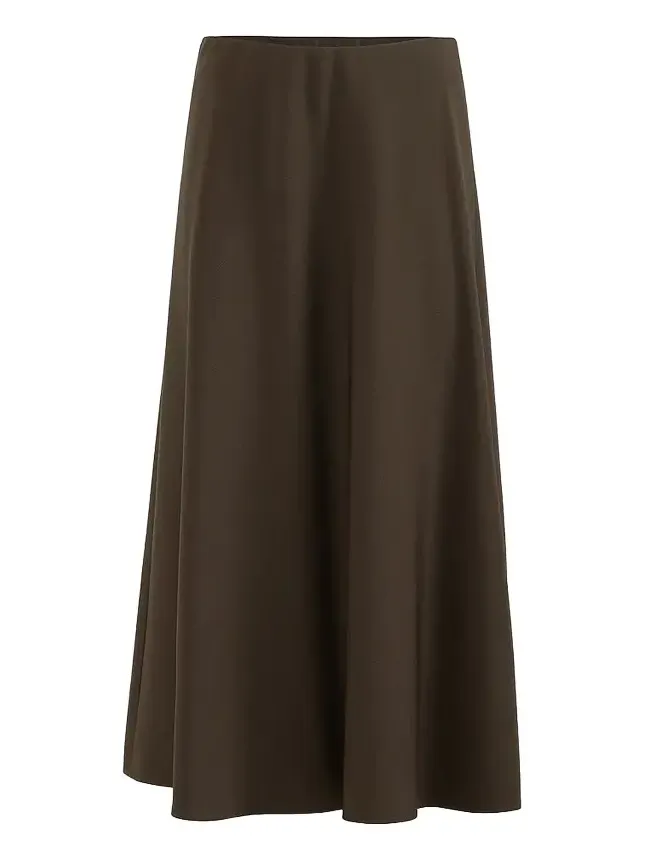 Women's Comfort Virgin Wool and Viscose Twill Flute Skirt Women's Comfort Virgin Wool and Viscose Twill Flute Skirt