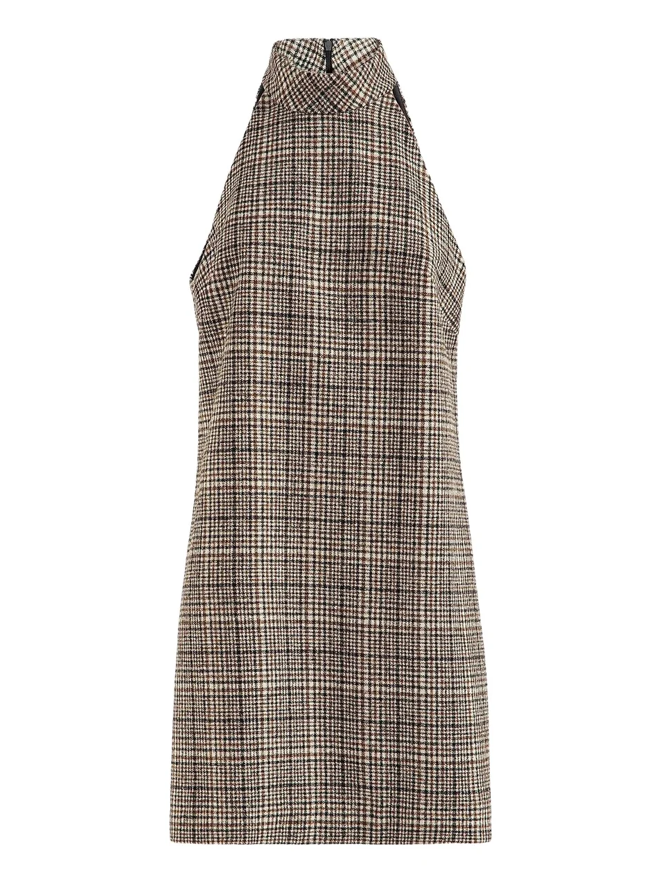 Brunello Cucinelli Women's Checked Alpaca and Wool Dress - Brown