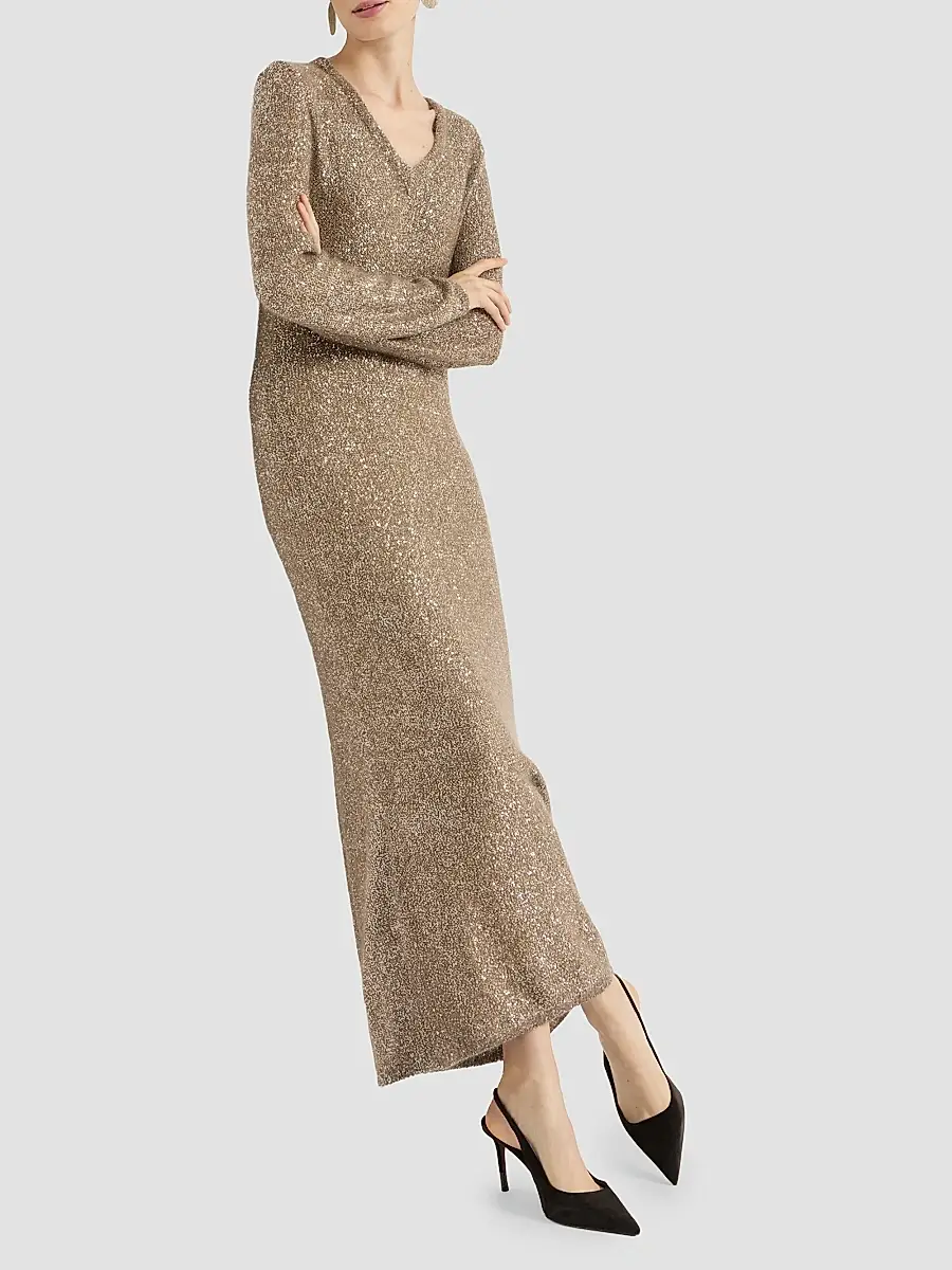 Brunello Cucinelli Women's Mohair and Wool Dazzling Texture Knit Dress | Thumbnail 6 Brunello Cucinelli Women's Mohair and Wool Dazzling Texture Knit Dress | Thumbnail 6