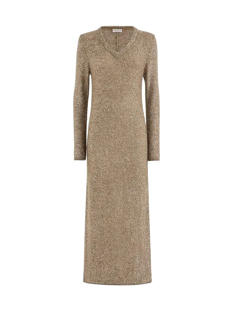 Women's Mohair and Wool Dazzling Texture Knit Dress