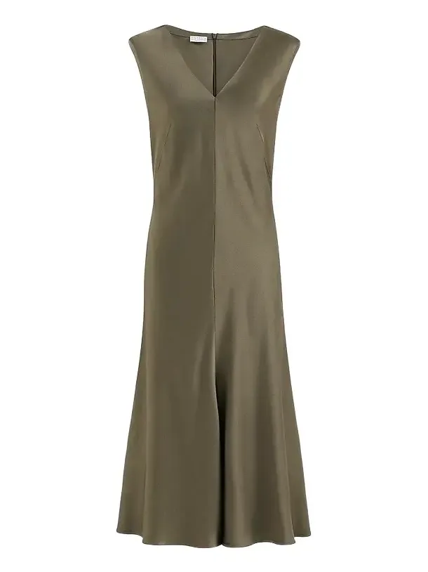 Brunello Cucinelli Women's Satin Cady Flared Dress