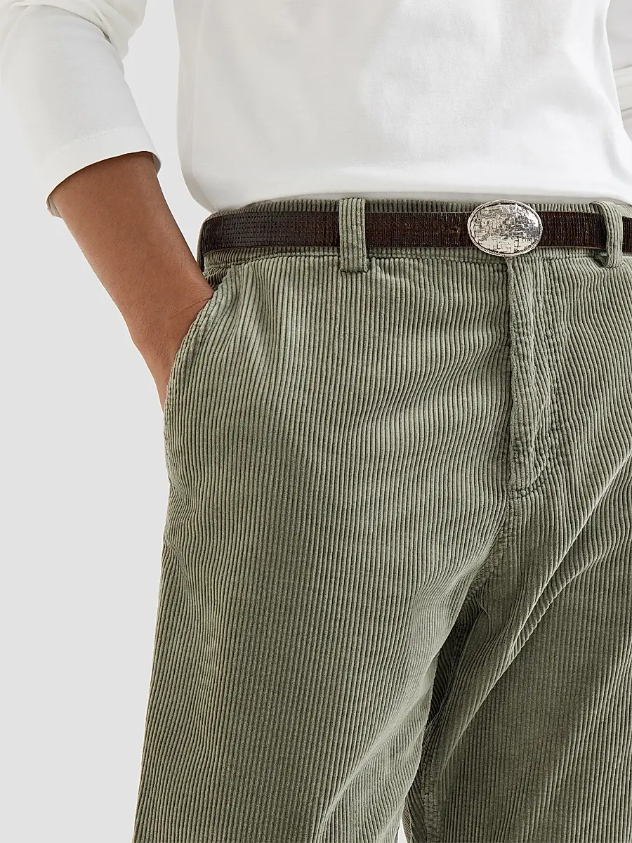 Brunello Cucinelli Men's Garment-Dyed Trousers in Cotton Corduroy - Military | Thumbnail 6 Brunello Cucinelli Men's Garment-Dyed Trousers in Cotton Corduroy - Military | Thumbnail 6