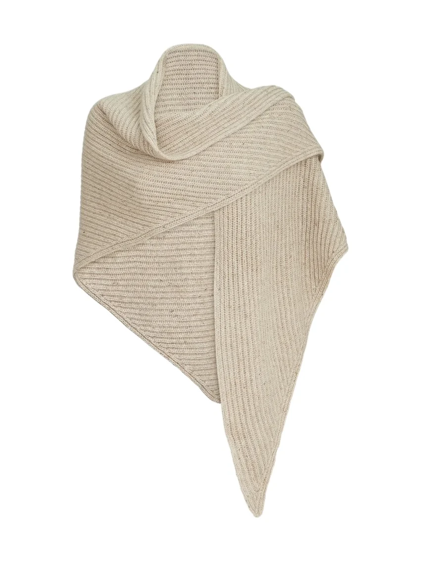 Brunello Cucinelli Women's Sparkling Cashmere, Wool and Mohair Rib Knit Shawl