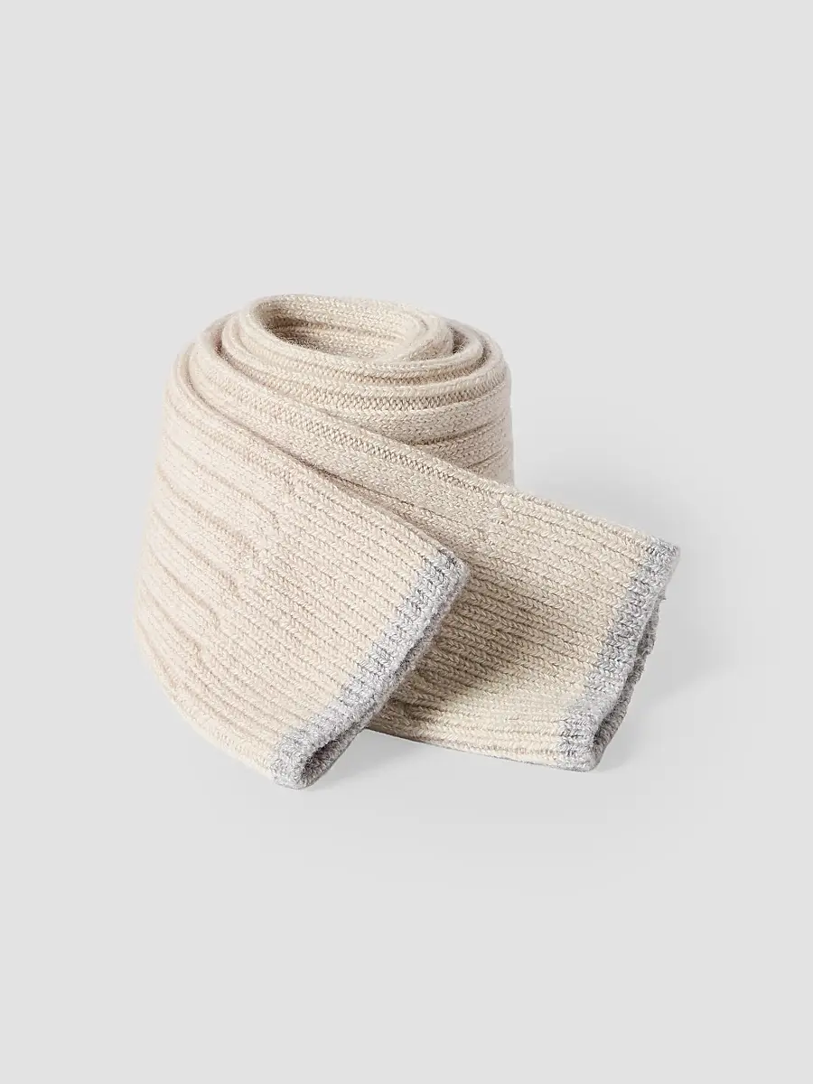 Brunello Cucinelli Men's Cashmere Chiné Rib Knit Socks | Thumbnail 2