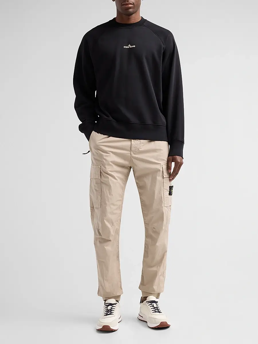 Stone Island Men's Felpa Cotton Crewneck Sweatshirt | Thumbnail 2 Stone Island Men's Felpa Cotton Crewneck Sweatshirt | Thumbnail 2