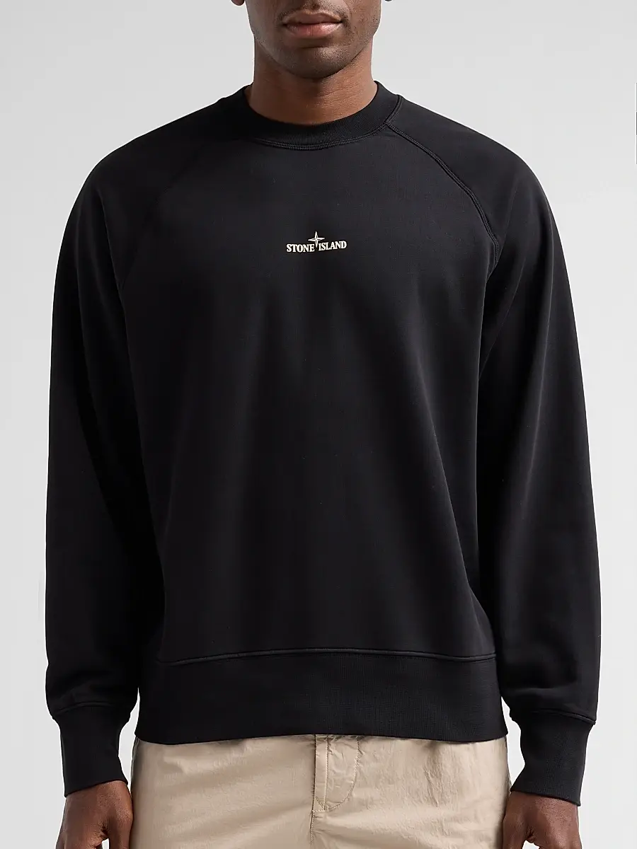 Stone Island Men's Felpa Cotton Crewneck Sweatshirt | Thumbnail 5 Stone Island Men's Felpa Cotton Crewneck Sweatshirt | Thumbnail 5