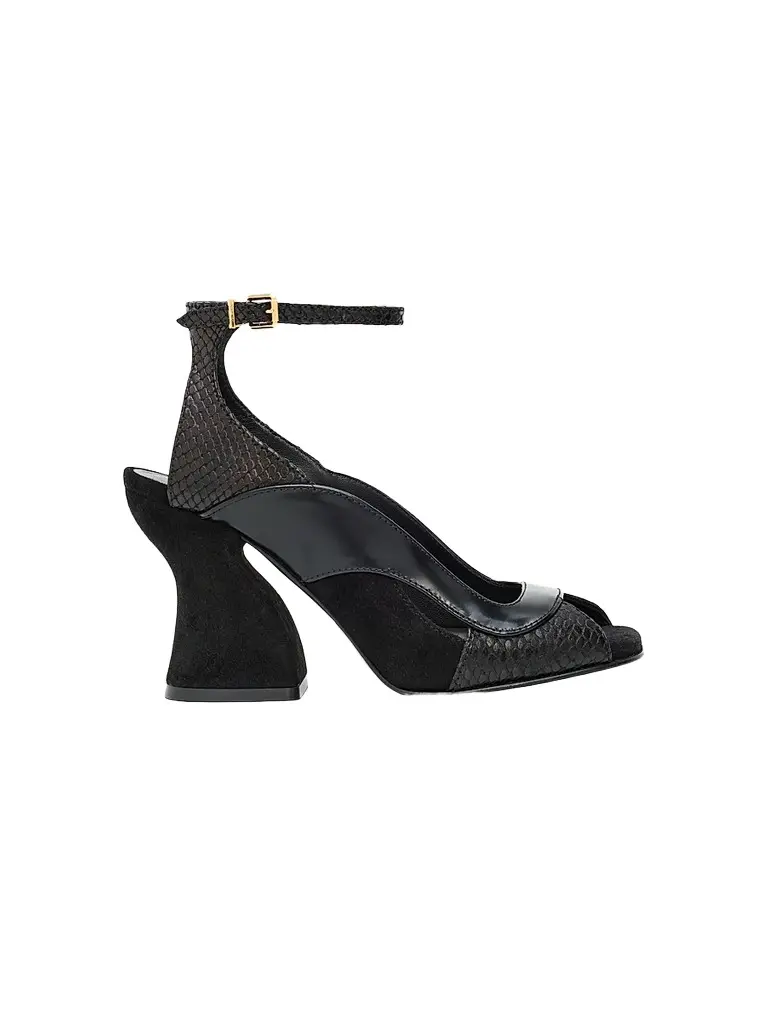 Zimmermann Women's Marvi 75MM Leather Sandals - Black | Image 1 Zimmermann Women's Marvi 75MM Leather Sandals - Black | Image 1