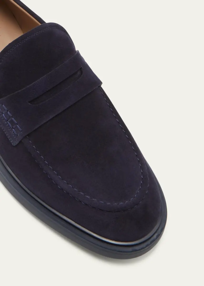 Gianvito Rossi Men's Harris Suede Penny Loafers | Thumbnail 5 Gianvito Rossi Men's Harris Suede Penny Loafers | Thumbnail 5