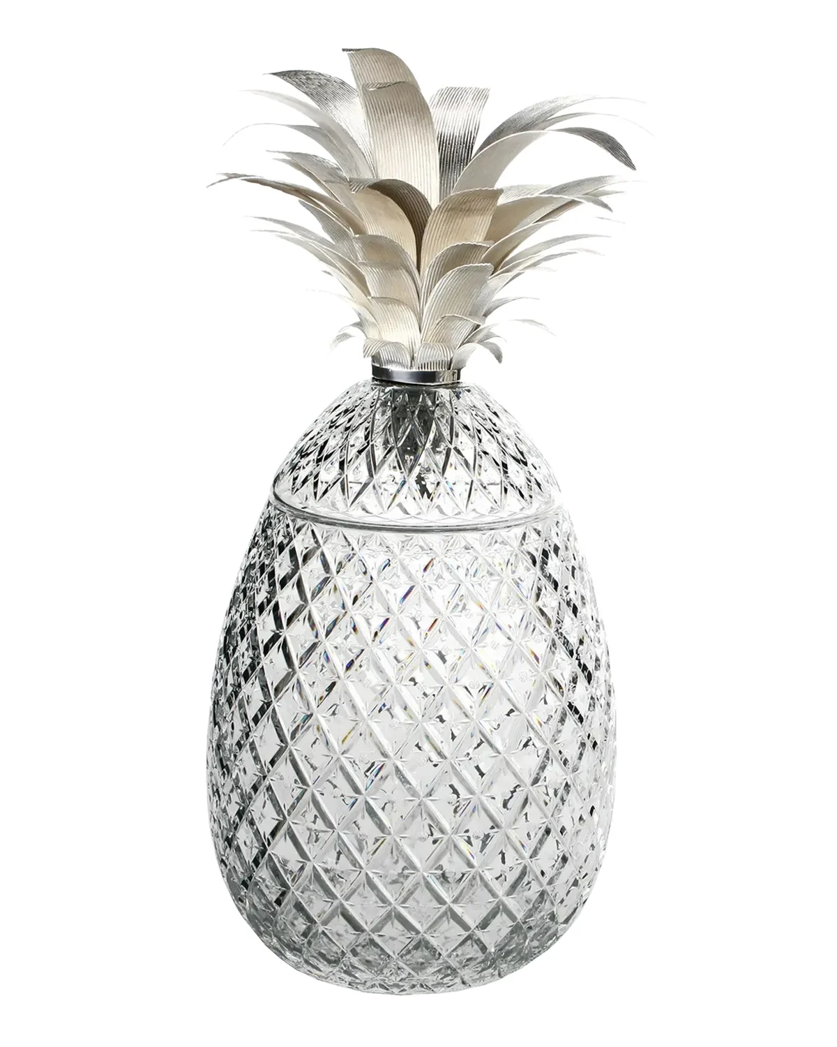 William Yeoward Crystal Isadora 26" Silver Pineapple Centerpiece