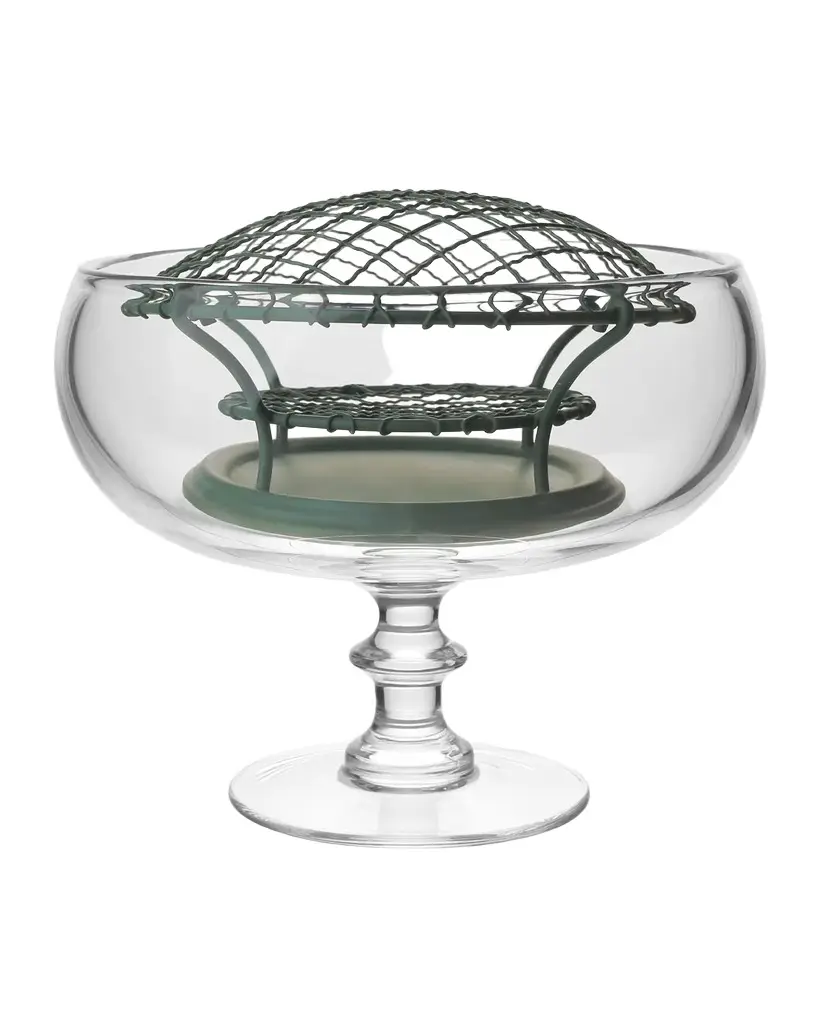 William Yeoward Crystal Classic Footed Rose Bowl & Wire | Image 1 William Yeoward Crystal Classic Footed Rose Bowl & Wire | Image 1