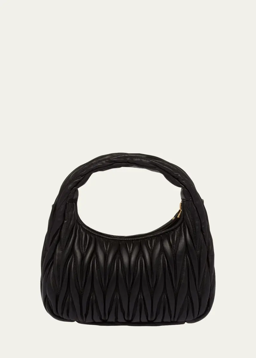 Miu Miu Matelasse Quilted Top Handle Hobo Bag | Thumbnail 3 Miu Miu Matelasse Quilted Top Handle Hobo Bag | Thumbnail 3