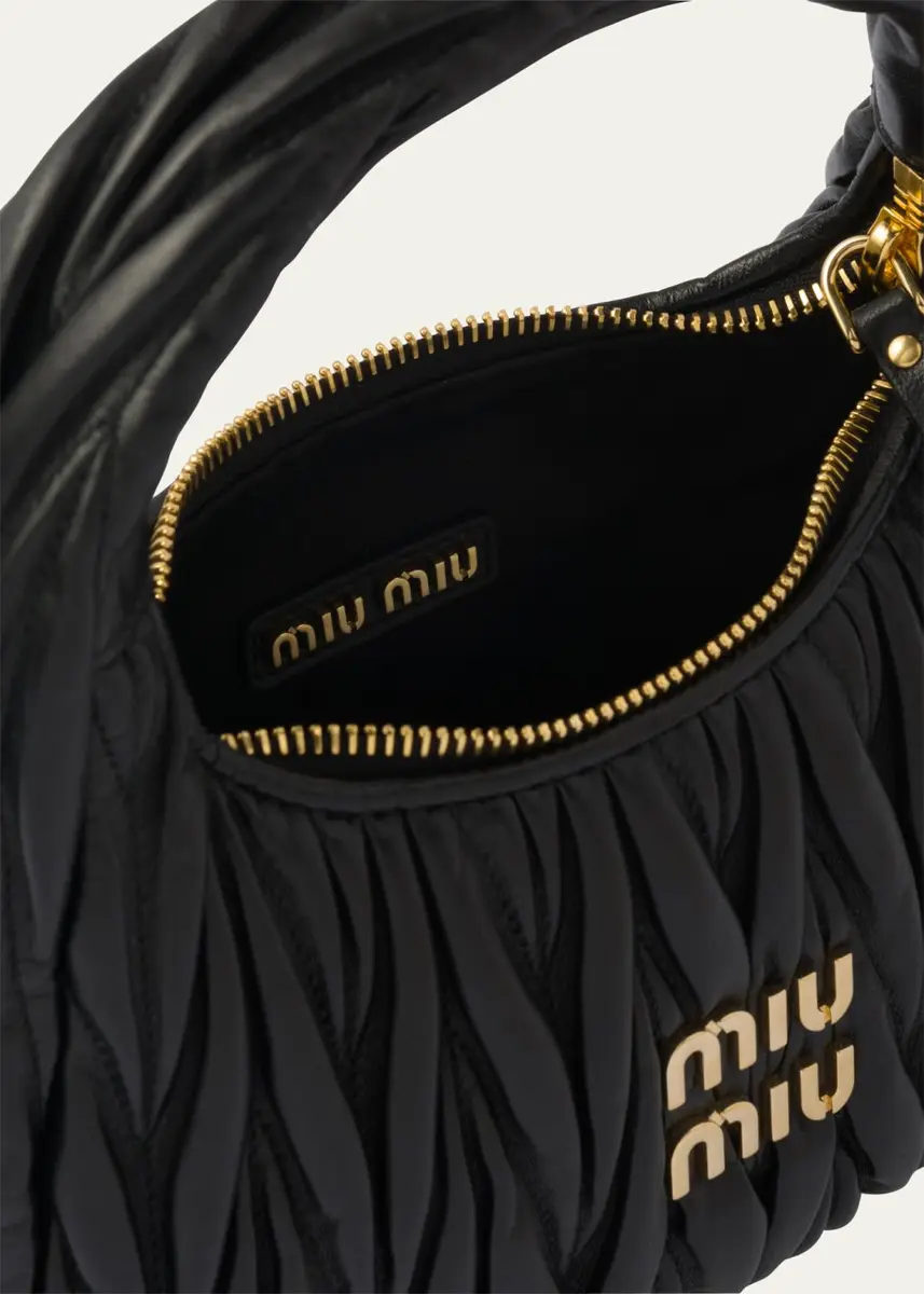 Miu Miu Matelasse Quilted Top Handle Hobo Bag | Thumbnail 4 Miu Miu Matelasse Quilted Top Handle Hobo Bag | Thumbnail 4