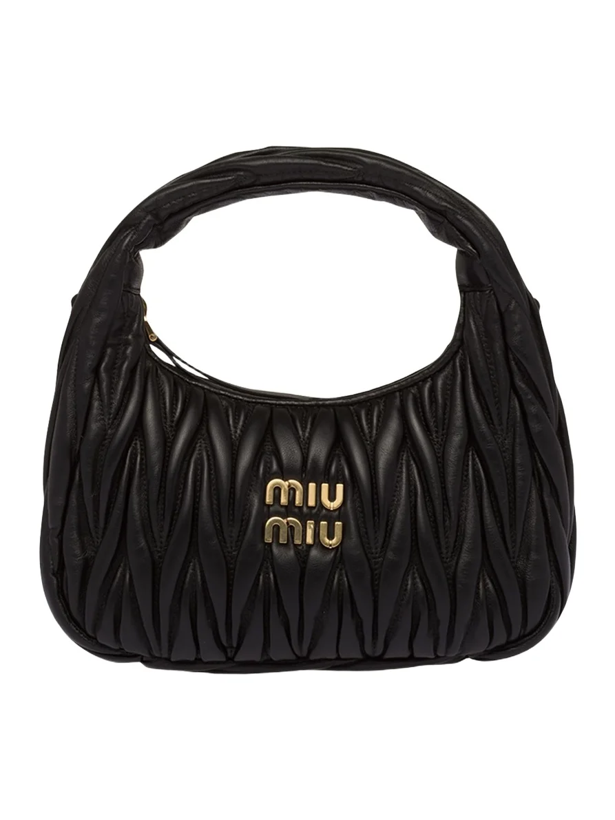 Miu Miu Matelasse Quilted Top Handle Hobo Bag