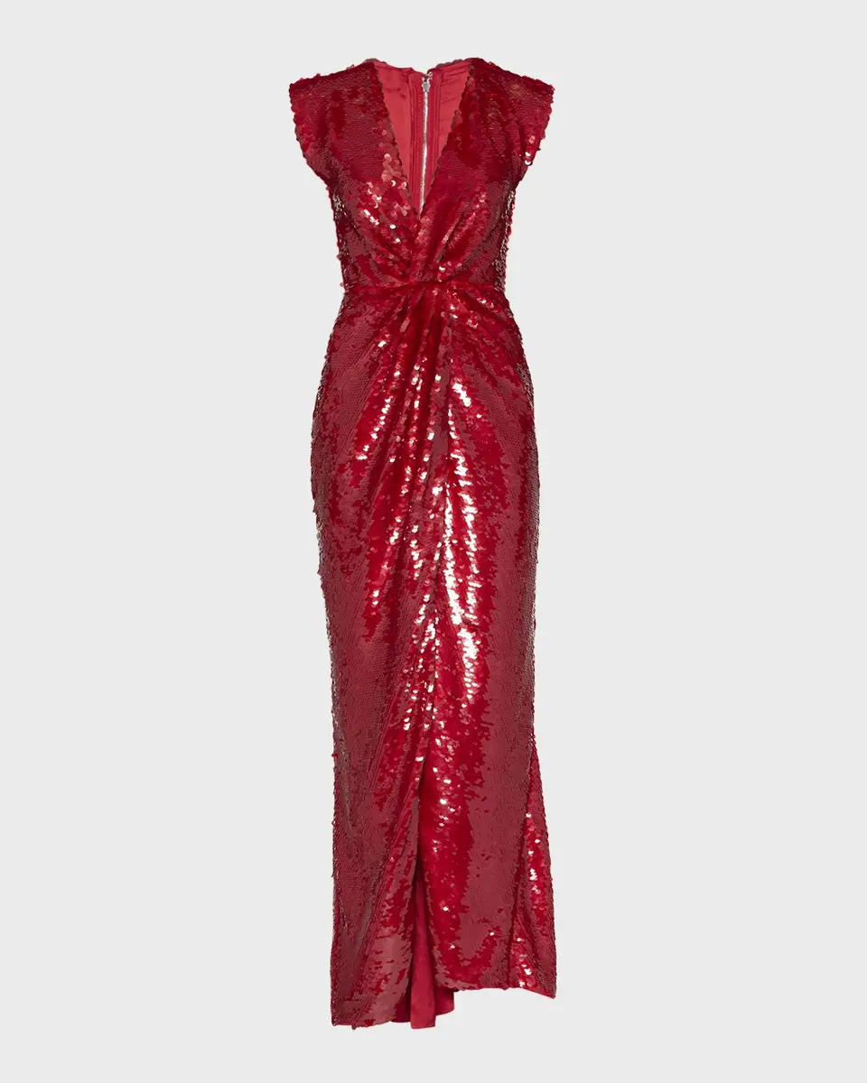 Dolce & Gabbana Twisted Plunging Sequin Gown | Thumbnail 2 Dolce & Gabbana Twisted Plunging Sequin Gown | Thumbnail 2