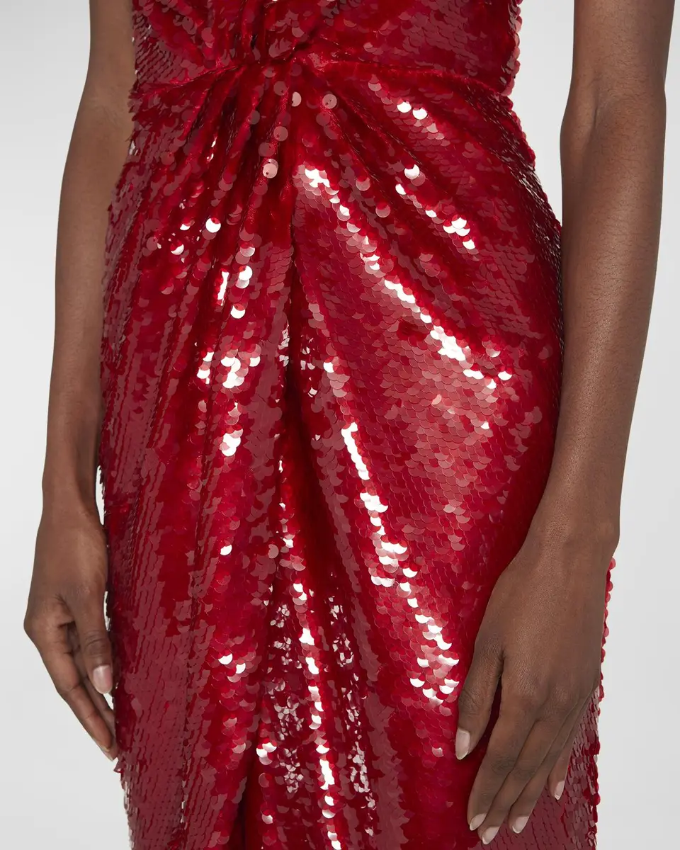Dolce & Gabbana Twisted Plunging Sequin Gown | Thumbnail 5 Dolce & Gabbana Twisted Plunging Sequin Gown | Thumbnail 5