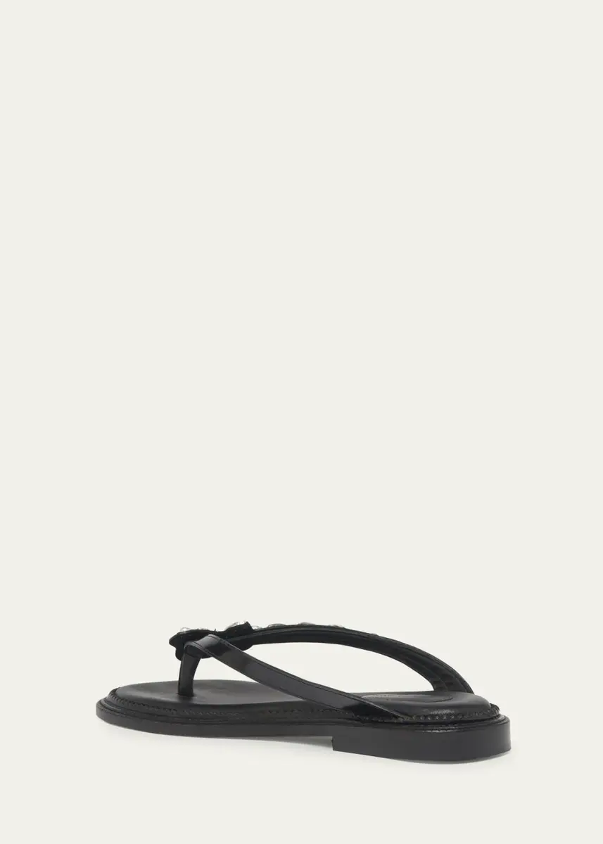 Simone Rocha Flower Embellished Thong Flat Sandals | Thumbnail 4
