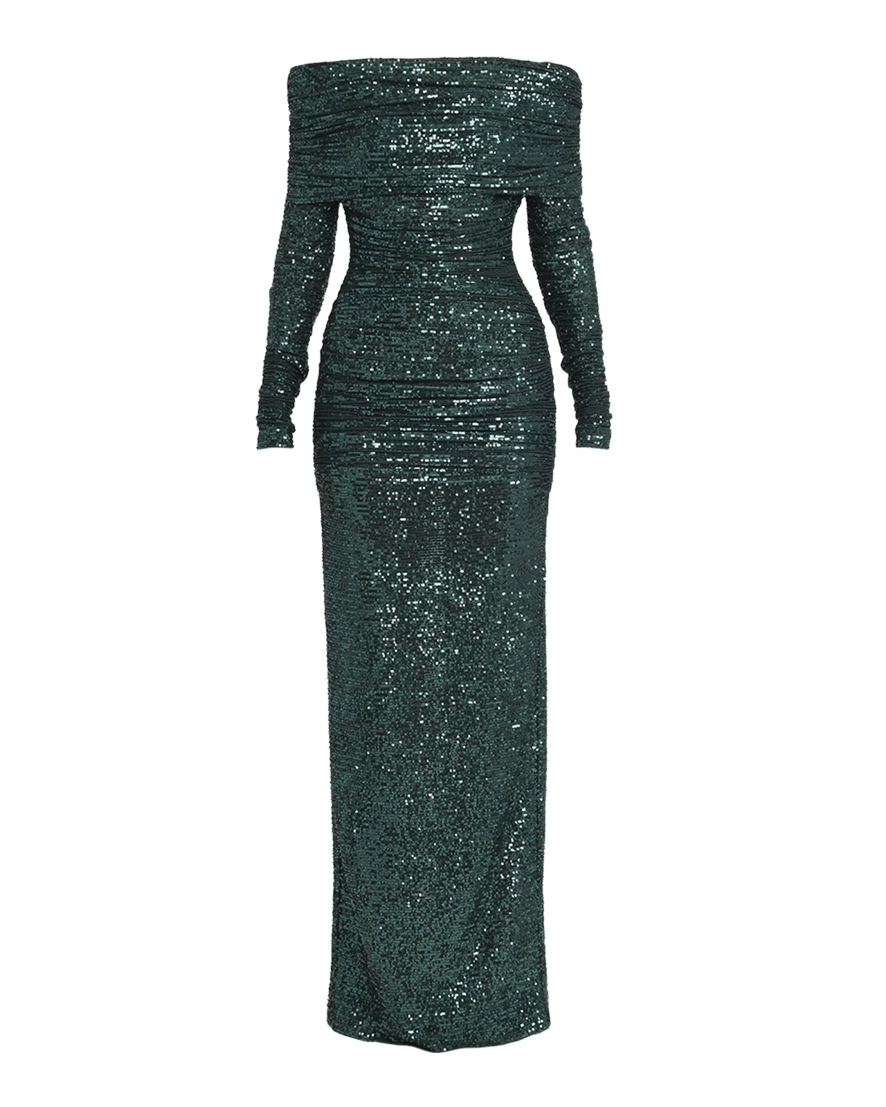 Sequin Off-Shoulder Column Gown Sequin Off-Shoulder Column Gown