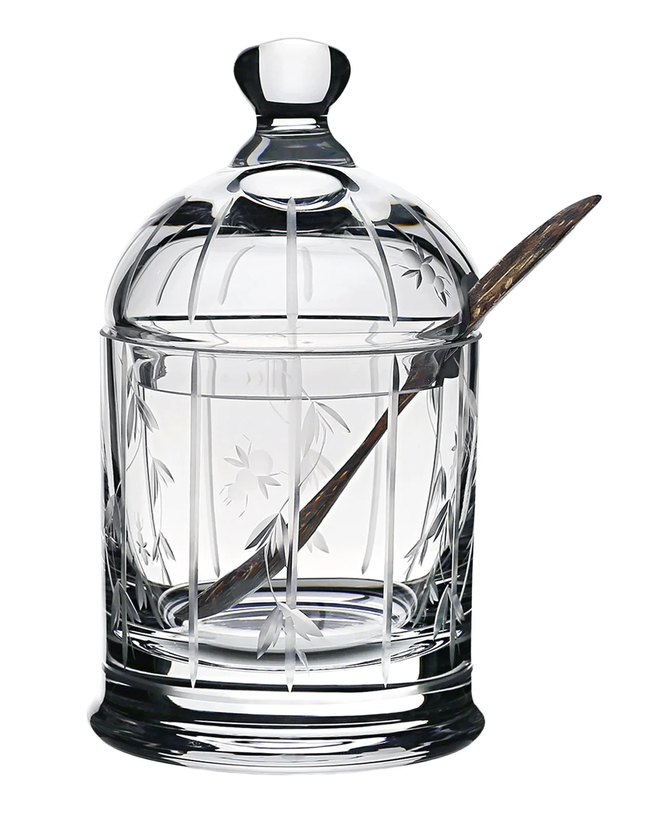 William Yeoward Crystal Abby Honey Jar with Spoon, 8 oz.