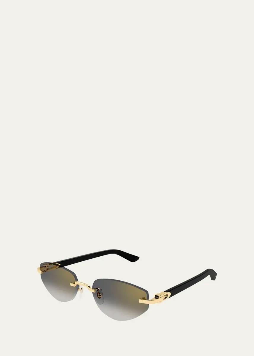 Cartier C Decor Cat-Eye Metal Sunglasses | Thumbnail 2 Cartier C Decor Cat-Eye Metal Sunglasses | Thumbnail 2