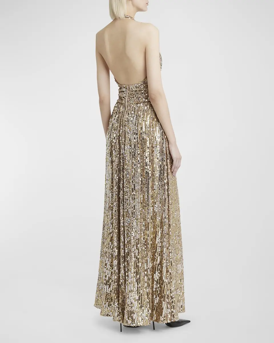 Dolce & Gabbana Sequined Halter Thigh-Slit Gown | Thumbnail 6 Dolce & Gabbana Sequined Halter Thigh-Slit Gown | Thumbnail 6