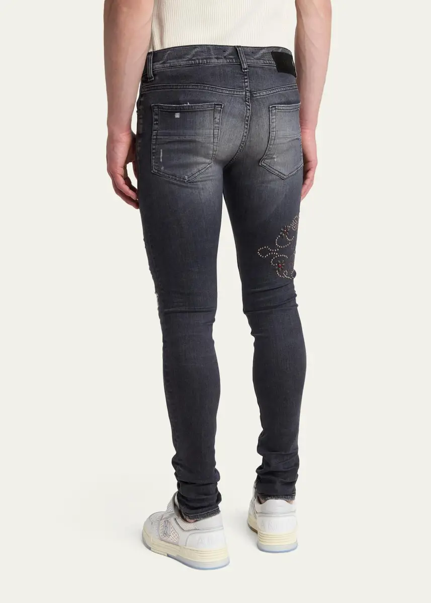 AMIRI Men's Hollywood Studded Stretch Skinny Jeans | Thumbnail 3 AMIRI Men's Hollywood Studded Stretch Skinny Jeans | Thumbnail 3