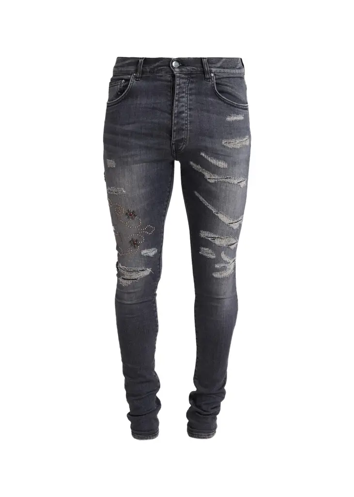 AMIRI Men's Hollywood Studded Stretch Skinny Jeans | Image 1 AMIRI Men's Hollywood Studded Stretch Skinny Jeans | Image 1