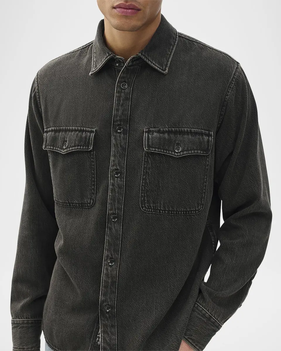 rag & bone Men's Jack Denim Button-Down Shirt | Thumbnail 6 rag & bone Men's Jack Denim Button-Down Shirt | Thumbnail 6