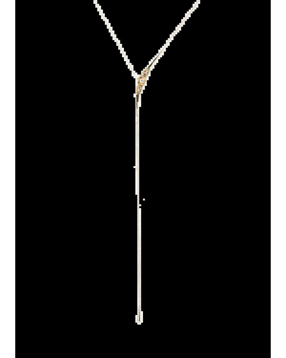 Nikos Koulis LOOK 18K Yellow Gold Triple Diamond Lariat Necklace | Thumbnail 2