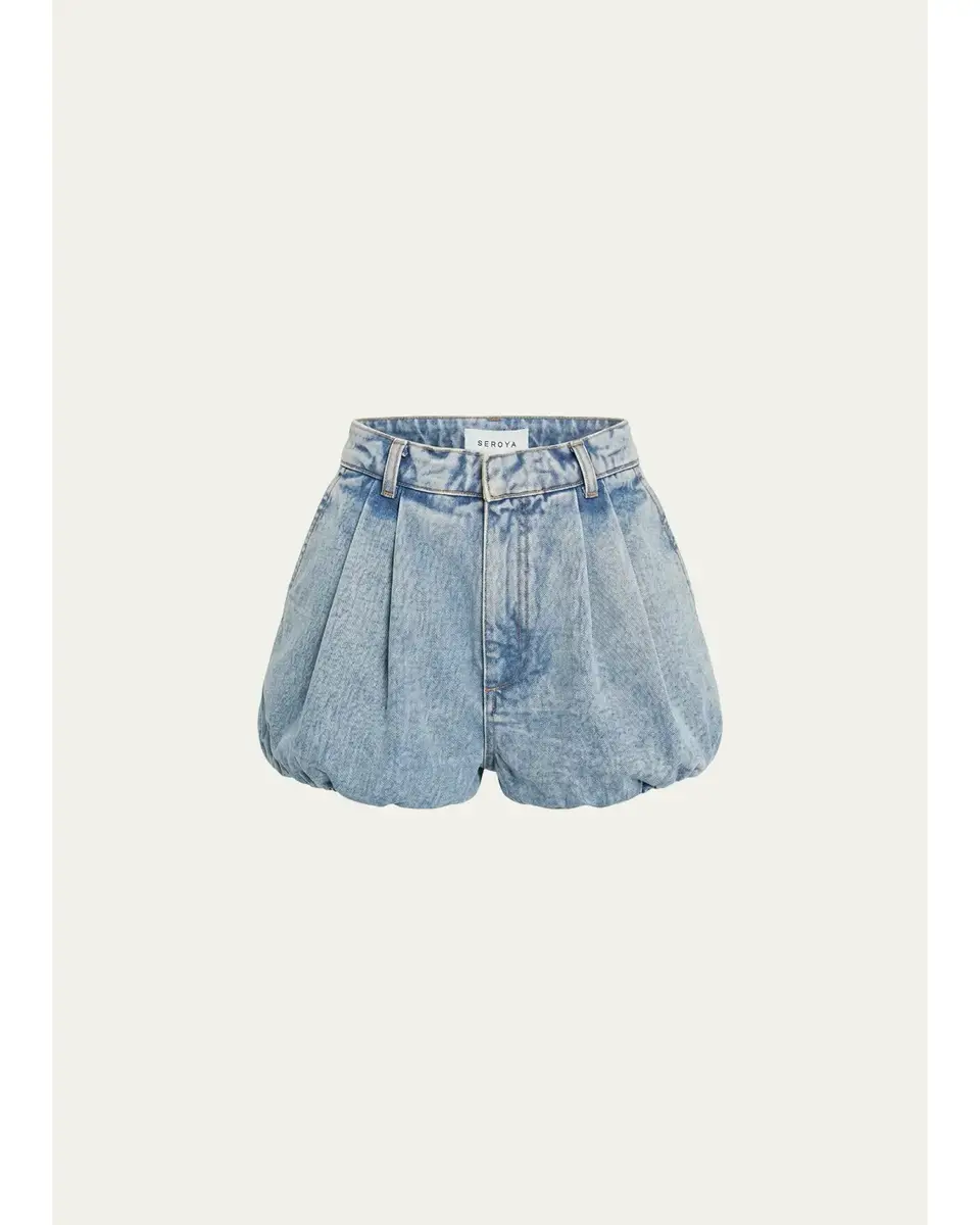 SEROYA Jo Denim Bubble Shorts