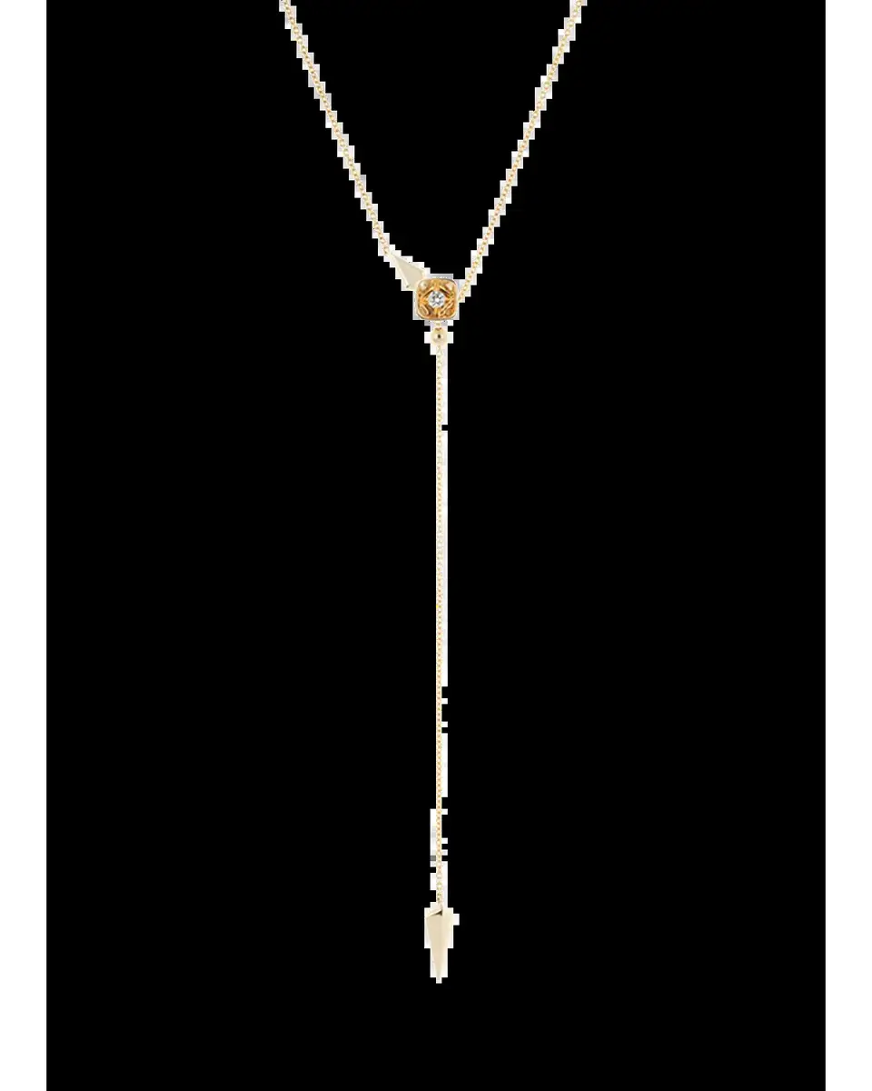 Nikos Koulis LOOK 18K Yellow Gold Diamond Lariat Necklace | Thumbnail 2