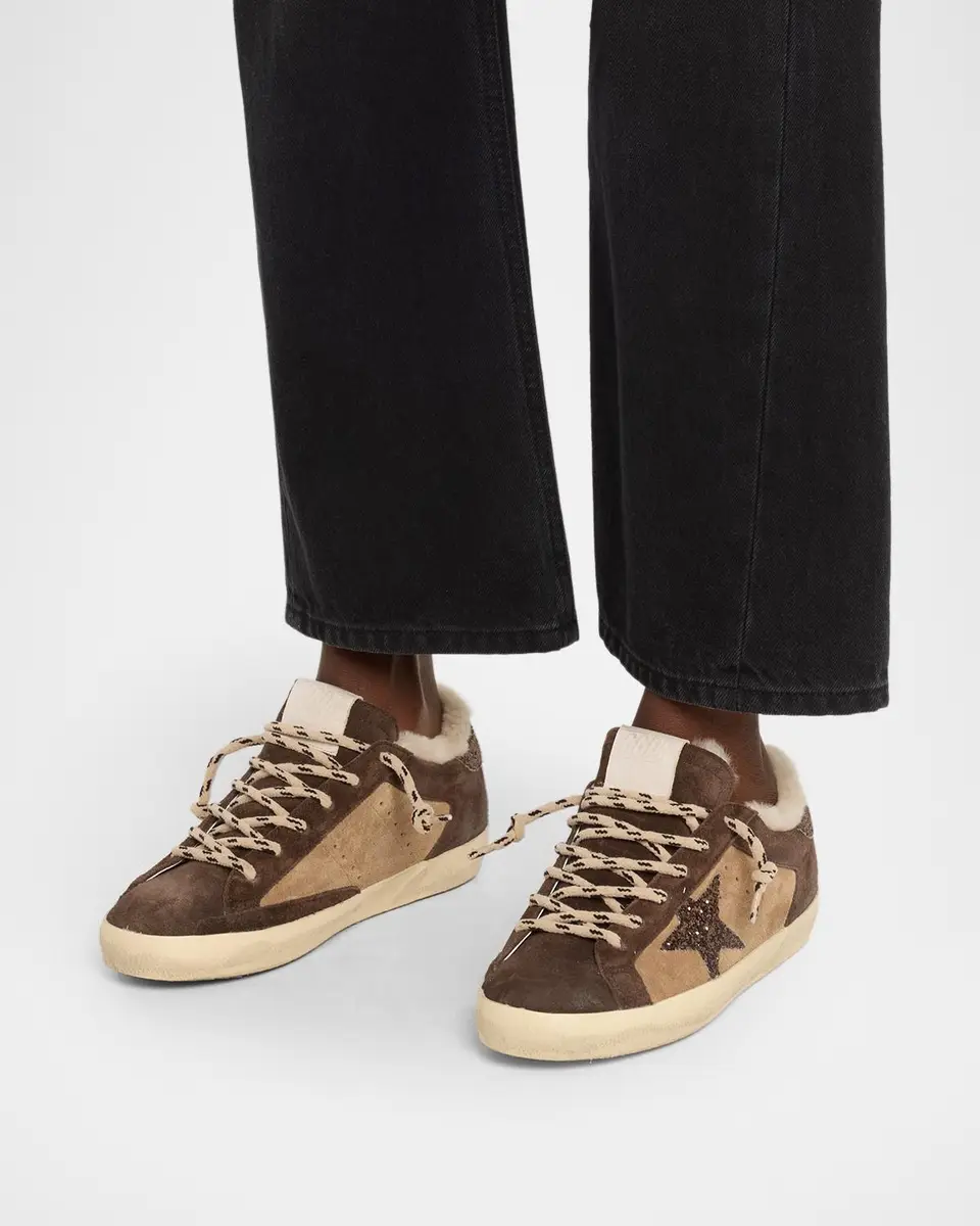 Golden Goose Super-Star Shearling-Lined Suede Low-Top Sneakers | Thumbnail 2 Golden Goose Super-Star Shearling-Lined Suede Low-Top Sneakers | Thumbnail 2
