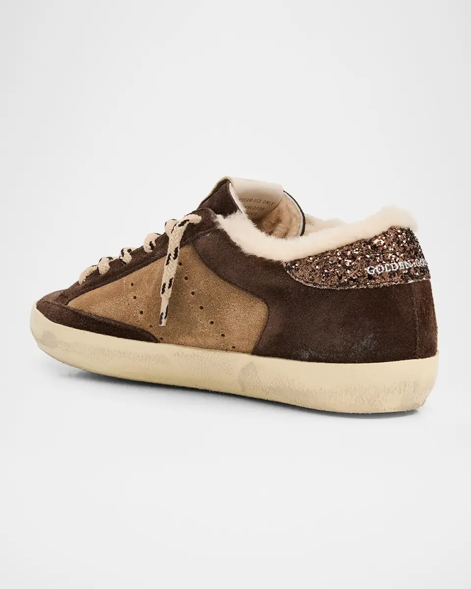 Golden Goose Super-Star Shearling-Lined Suede Low-Top Sneakers | Thumbnail 4 Golden Goose Super-Star Shearling-Lined Suede Low-Top Sneakers | Thumbnail 4