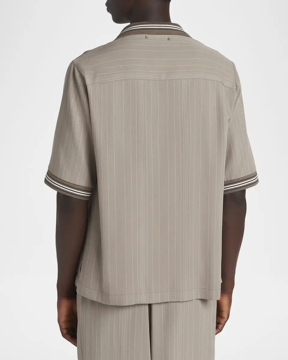 Golden Goose Men's Hairline Stripe Short-Sleeve Shirt | Thumbnail 3