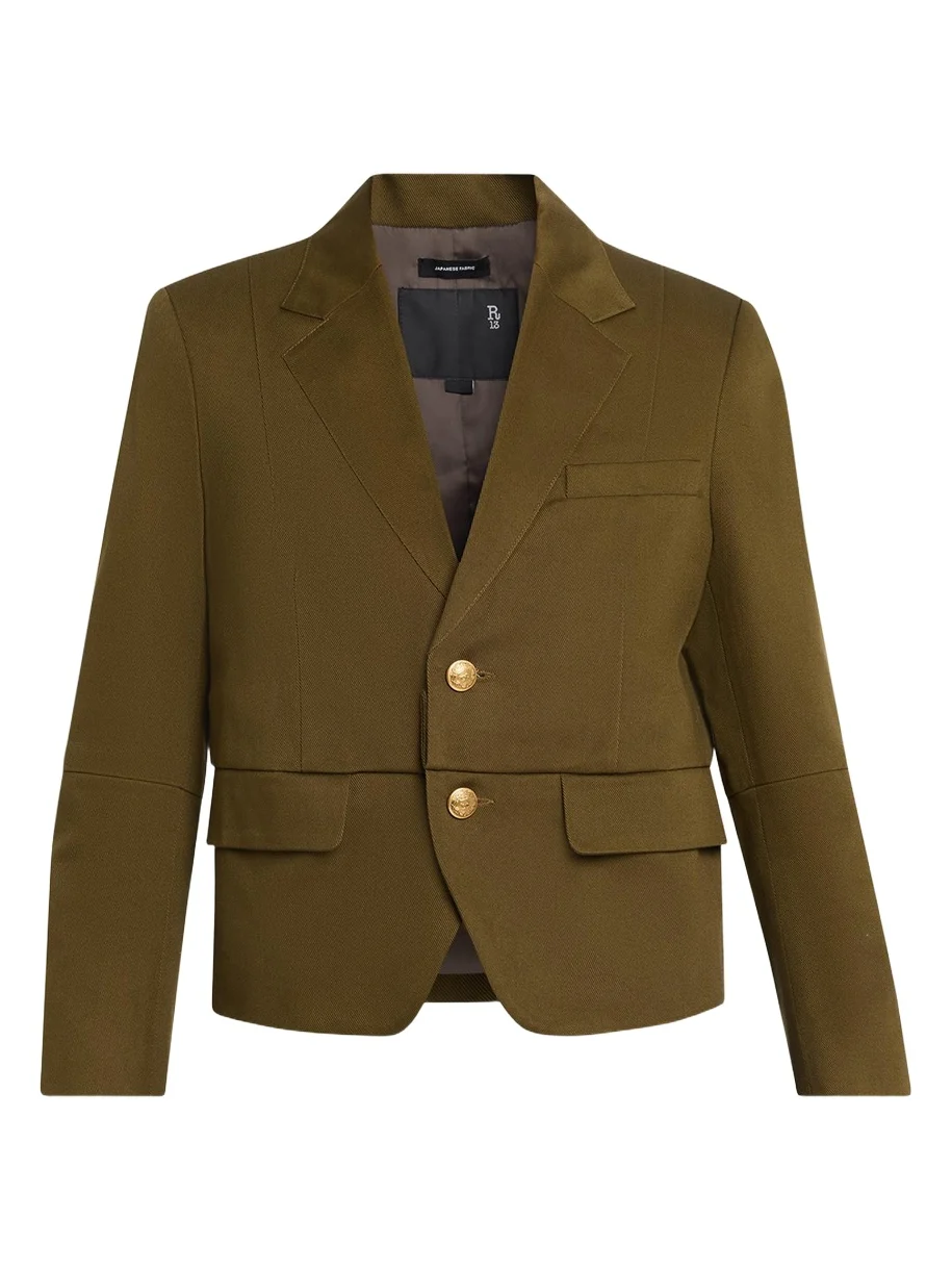 R13 Pleated Boyfriend Blazer