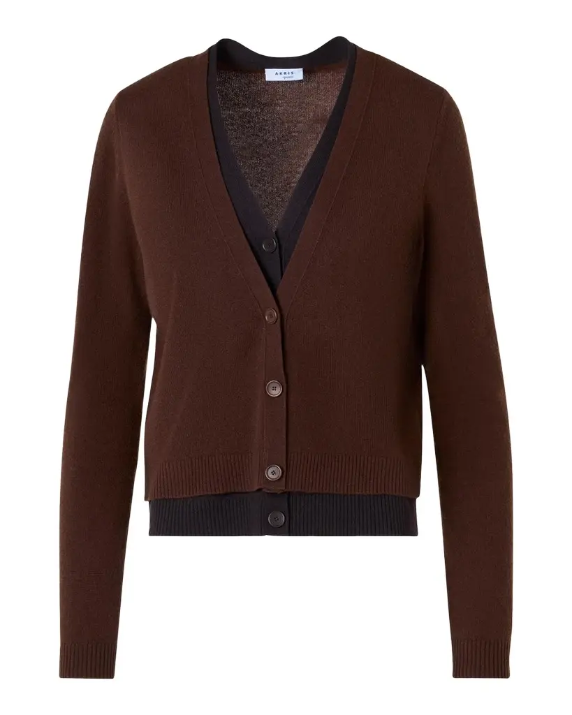 Akris punto Wool-Cashmere V-Neck Cardigan | Image 1 Akris punto Wool-Cashmere V-Neck Cardigan | Image 1