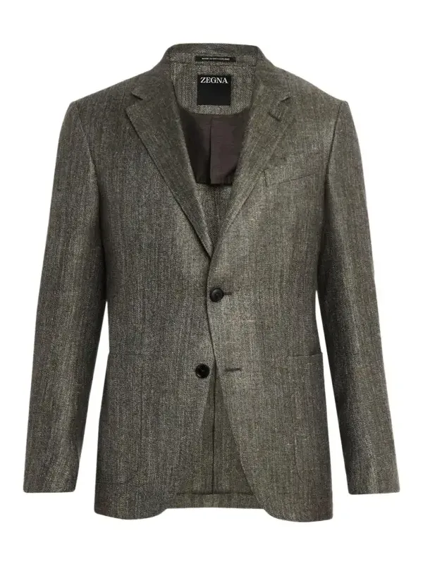 Zegna Men's Silk-Cotton Twill Single-Breasted Sport Coat