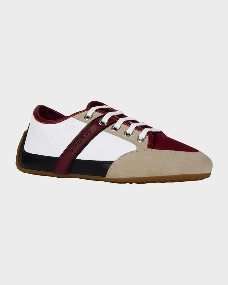 Givenchy Slim Nylon and Suede Low-Top Sneakers | Thumbnail 2