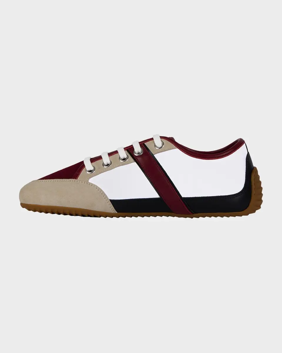 Givenchy Slim Nylon and Suede Low-Top Sneakers | Thumbnail 3